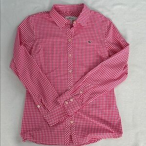 Vineyard Vines Pink Gingham Button-Up Shirt